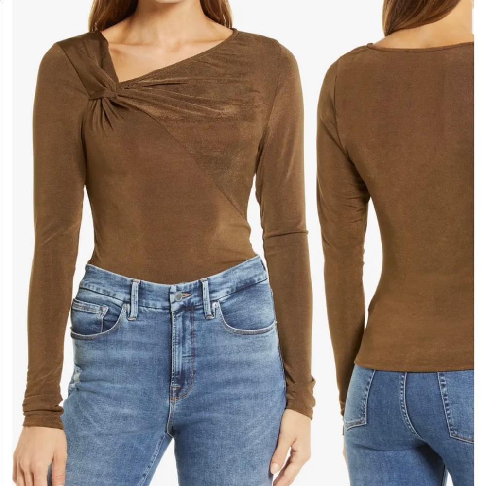 Good American black asymmetric knot front top